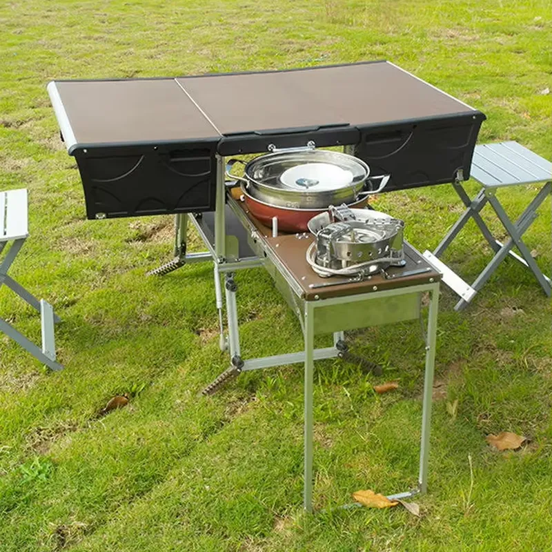 Camping Cooking Dining Set - Set Portatile da Campeggio con Tavolo