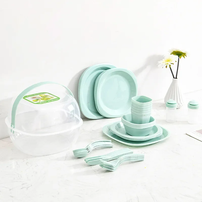 Set di stoviglie in plastica p - Camping Cooking Dining Set recensione e prezzo