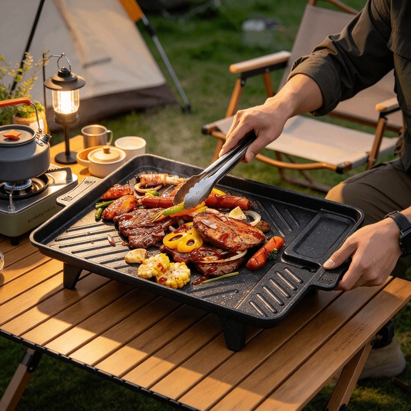 Piastra per grigliare portatil - Camping Hiking Cooking recensione e prezzo