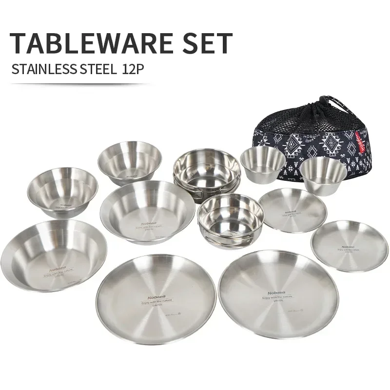 CLS&NOBANA 12PCS Set di stovig - Camping Cooking Dining Set recensione e prezzo